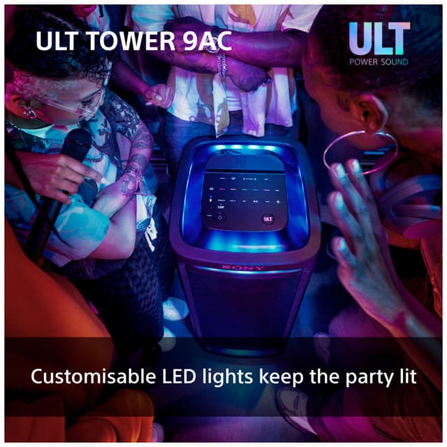 Sony ULT Tower 9AC partyhøjtaler (sort)