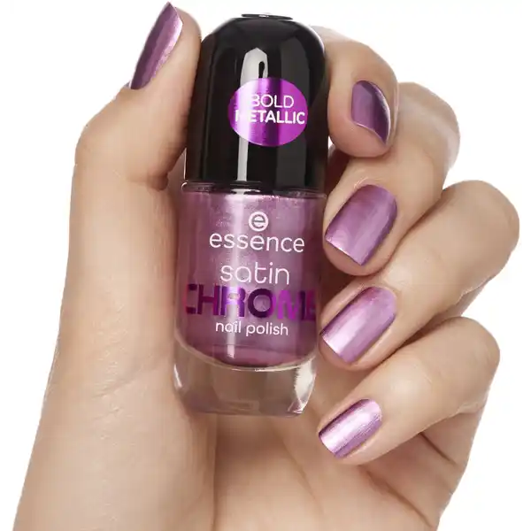 satin CHROME nail polish 02 Artificial Pinktelligence