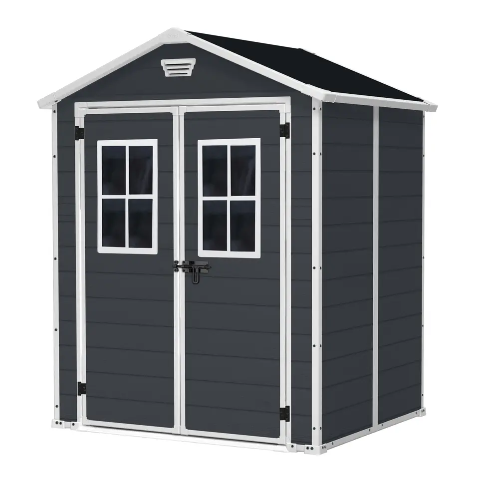 Keter Manor 65 Tuinhuis - 158x152x226 cm - Antraciet