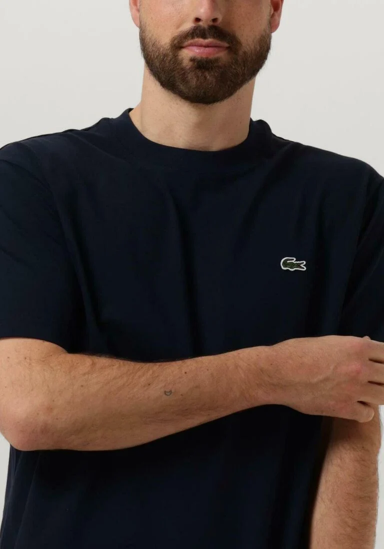 LACOSTE donkerblauwe lacoste t-shirt 1ht1 men's tee-shirt