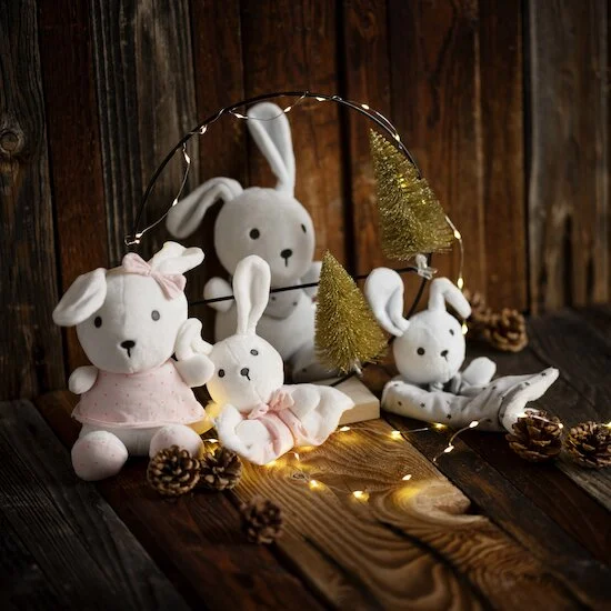 Peluche Lapin   Gris Nimbus        de               P'tit bisou