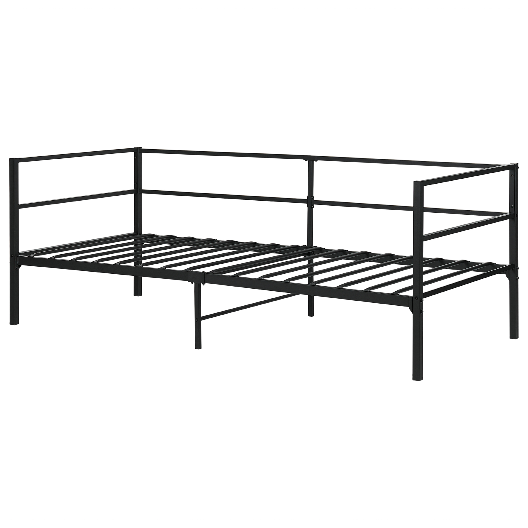 Beliani - BATTUT - Eenpersoonsbed - Zwart - 90 x 200 cm - Metaal