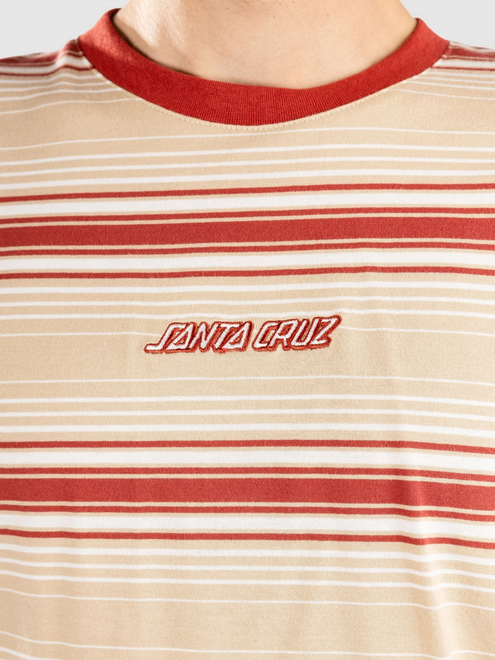 Santa Cruz Classic Strip Haze T-Shirt blond wood stripe