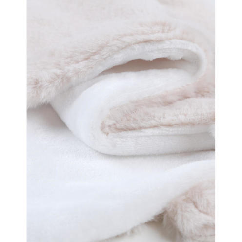 Couverture 75x100 fausse fourrure - Beige - NOUKIE 'S