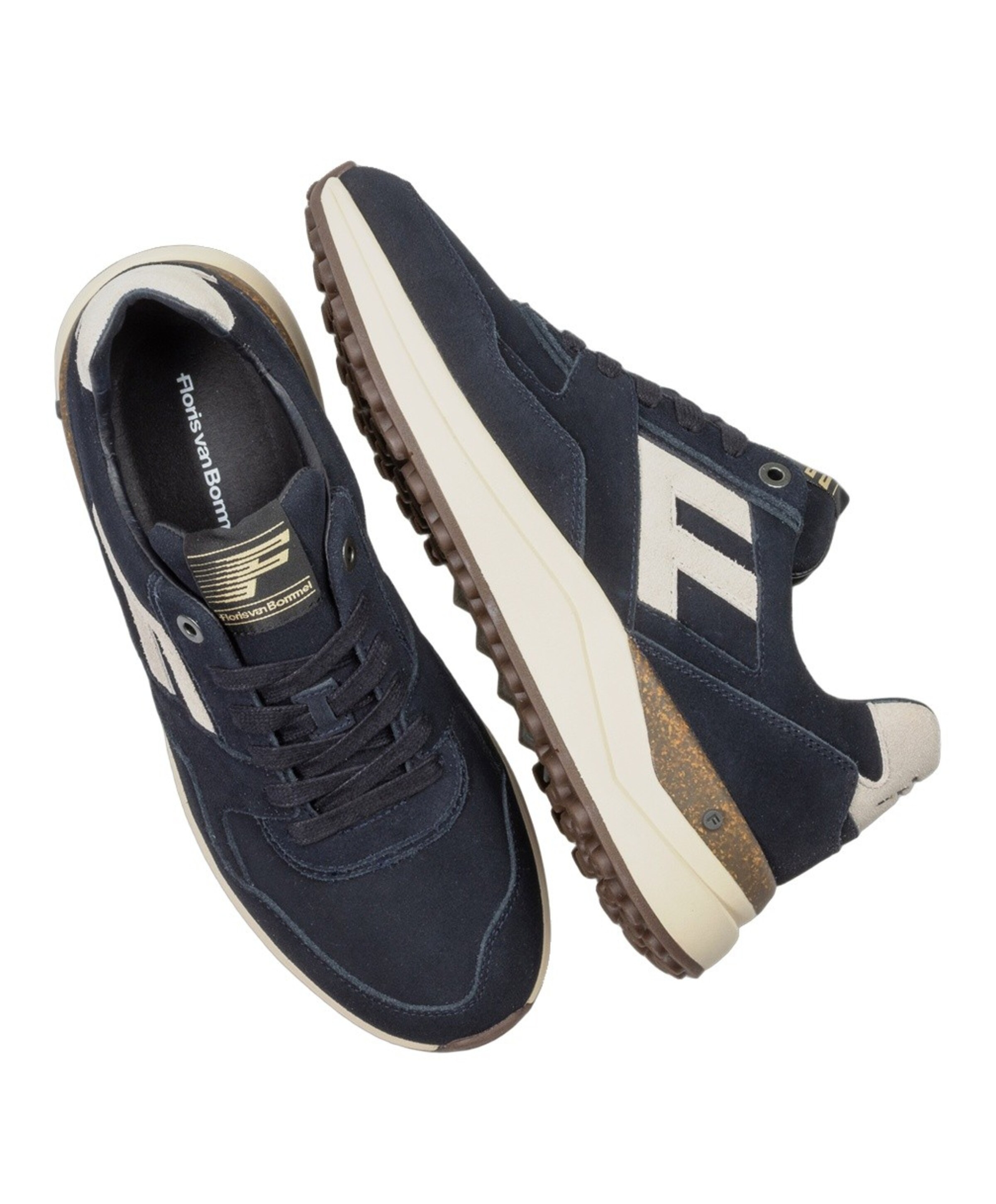 Floris van Bommel heren veterschoenen blauw