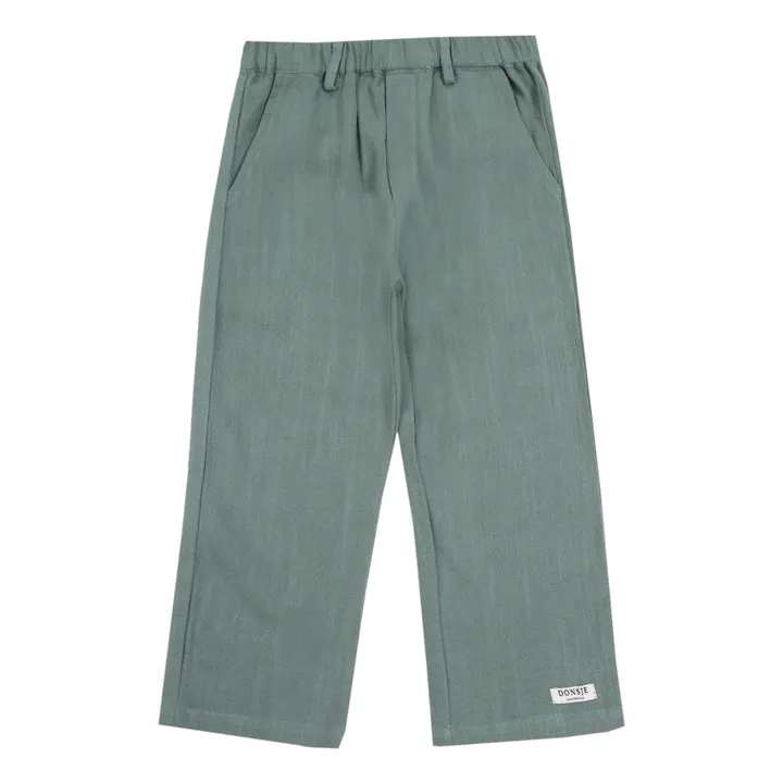 Donsje Pantalon Dado en Lin | Sauge