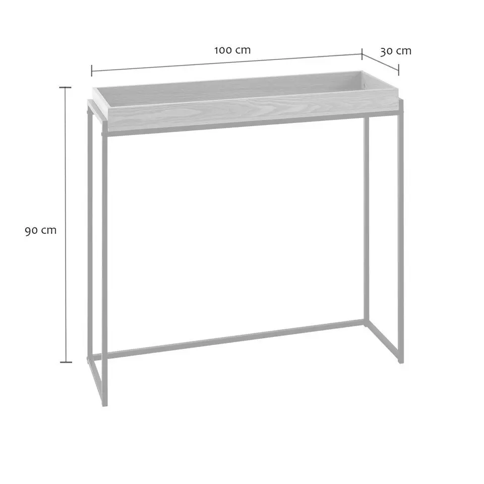 CALICOSY - Sidetable JESSIE - Licht hout - 90x100x30 cm