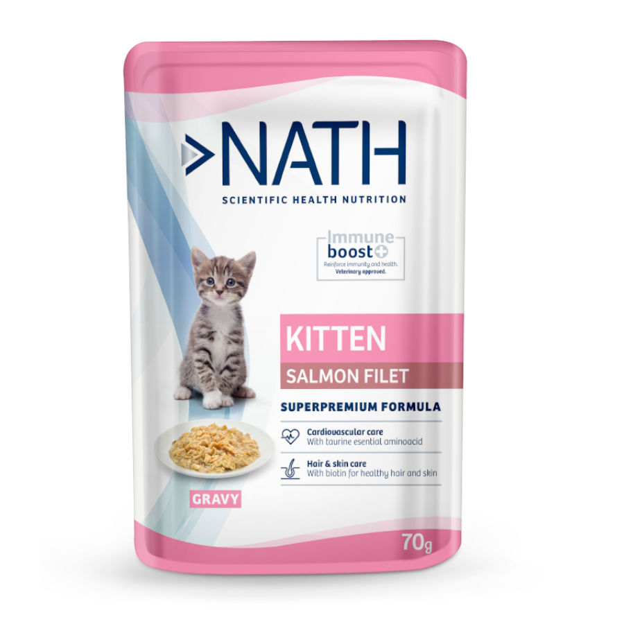 Filés de salmão ao molho para gatos Nath Kitten