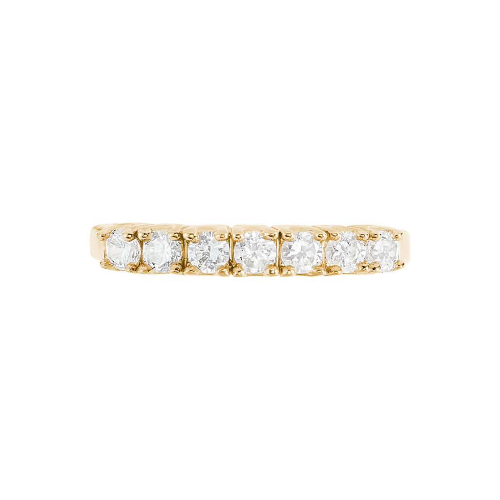 Bague Isee Plaqué Or Jaune Oxyde De Zirconium