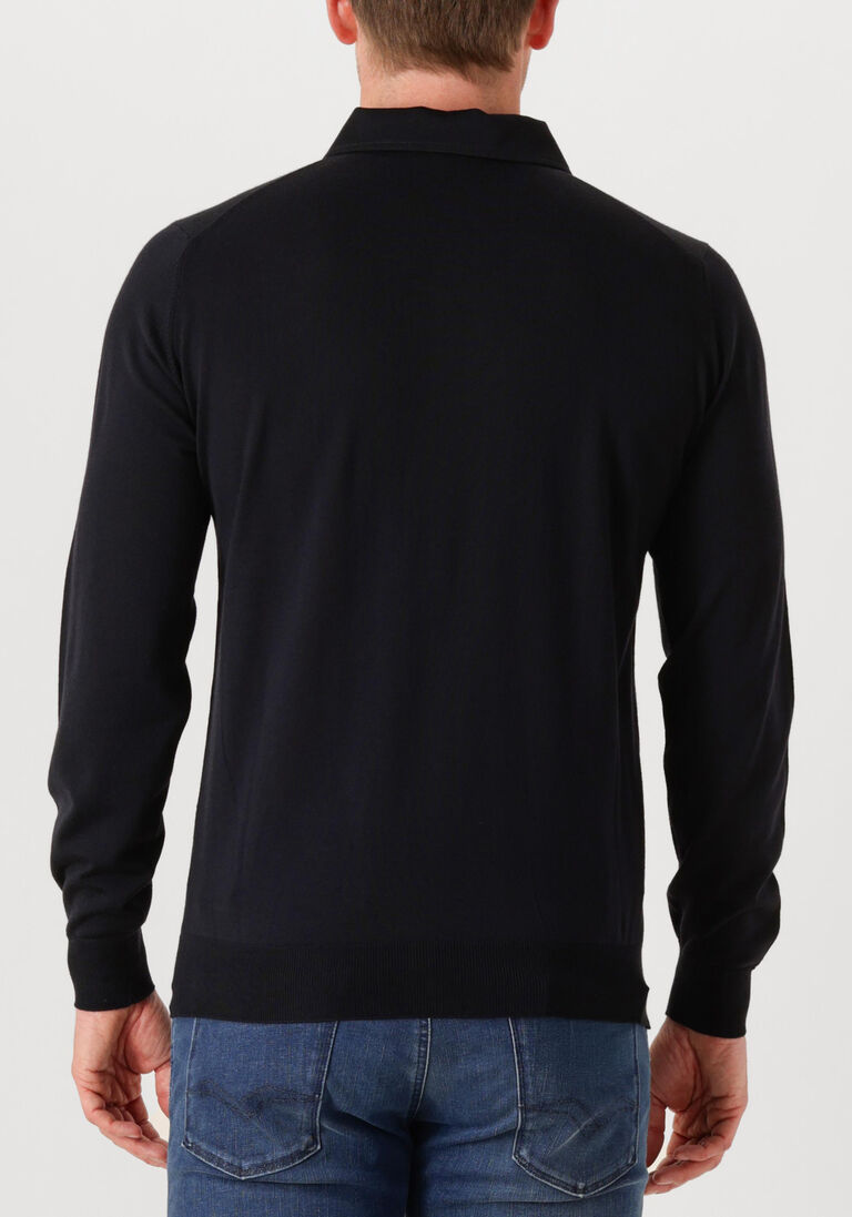 blauwe filippo de laurentiis trui polo ml paramontura r.merino