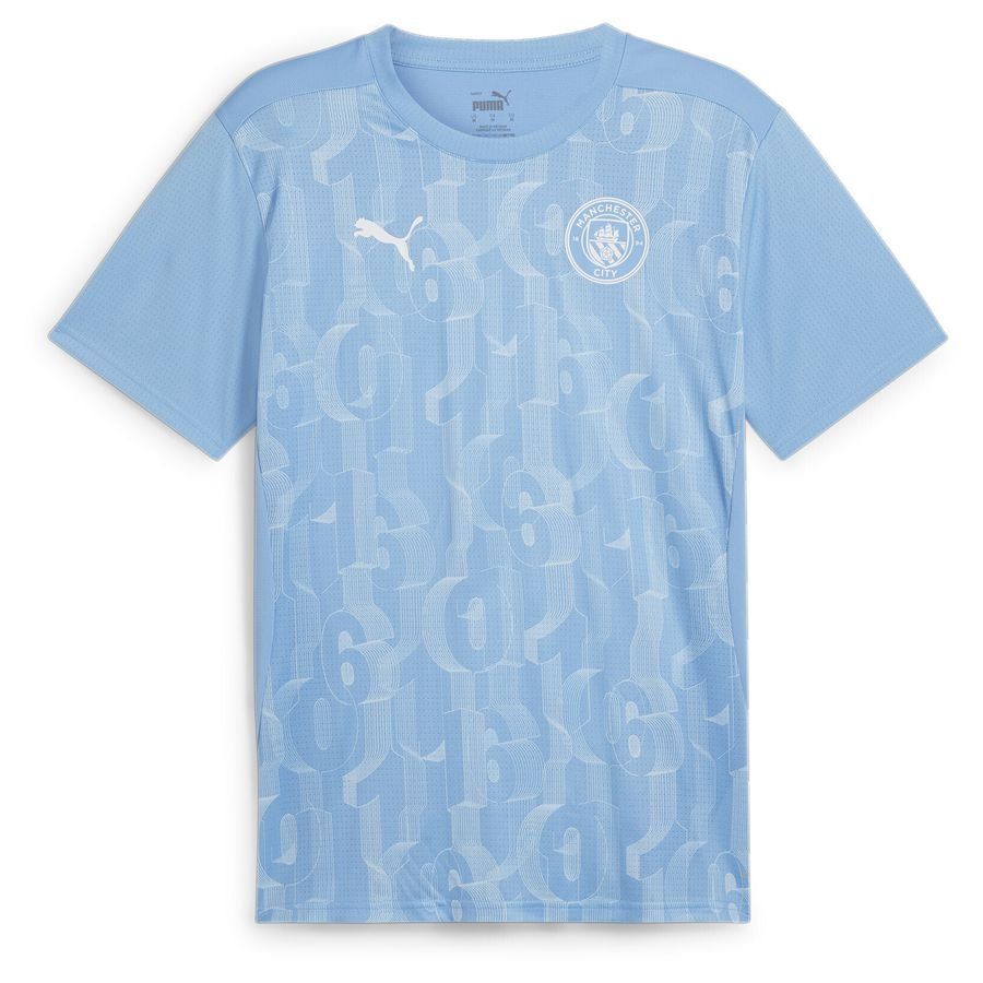 Manchester City T-shirt d'Entraînement Avant-Match - Bleu Clair/Blanc