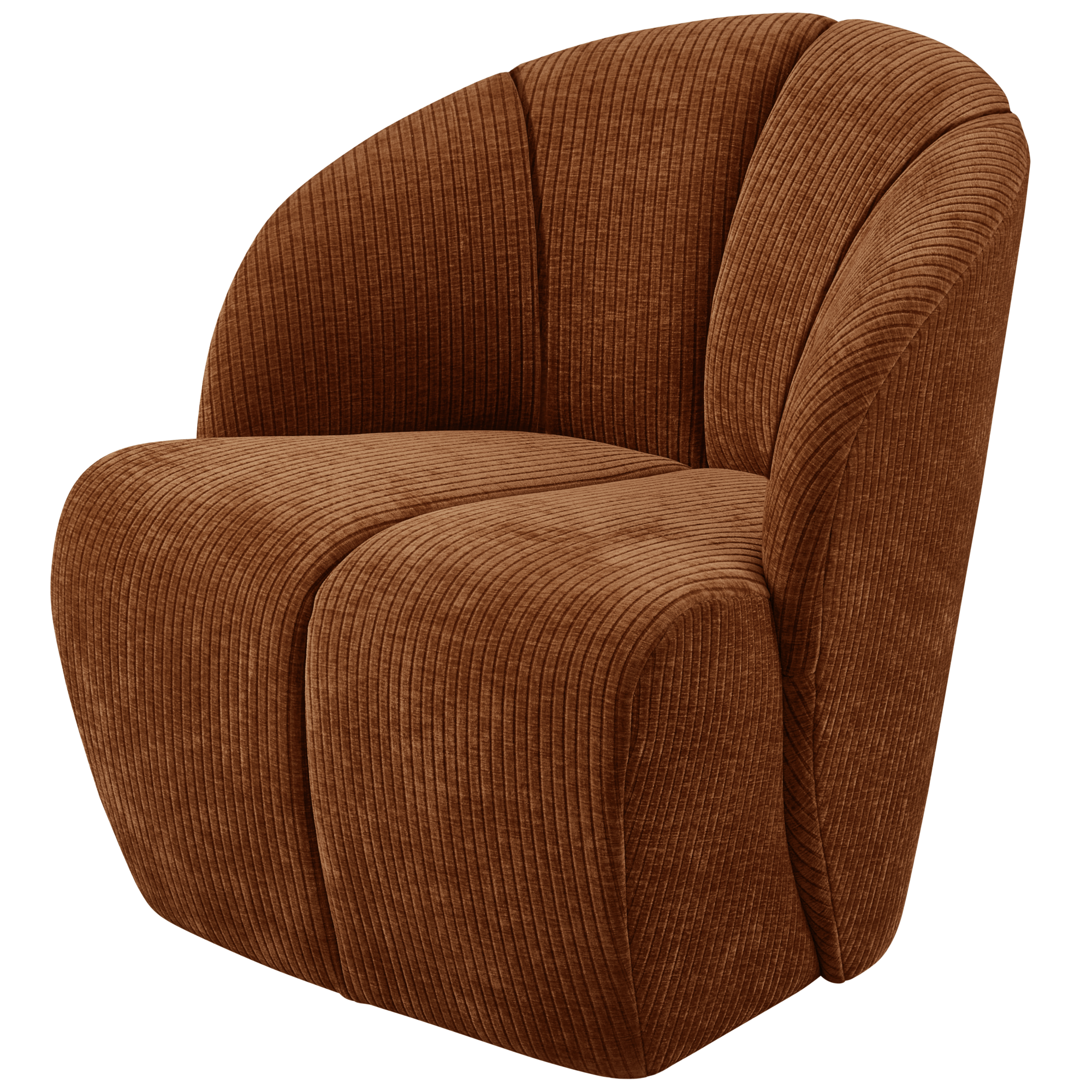 Draaifauteuil Mojo Mojo Draaifauteuil - Geweven Ribstof - Roestbruin