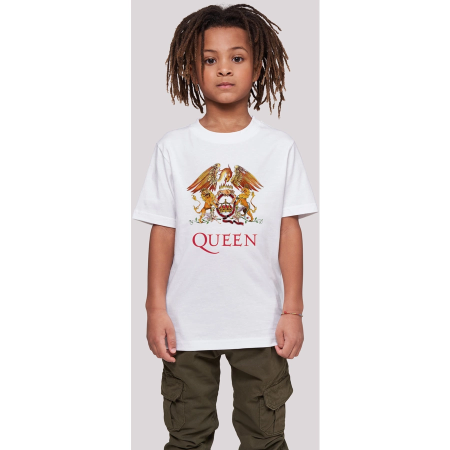 F4NT4STIC T-Shirt Queen Rockband Classic Crest Black weiß
