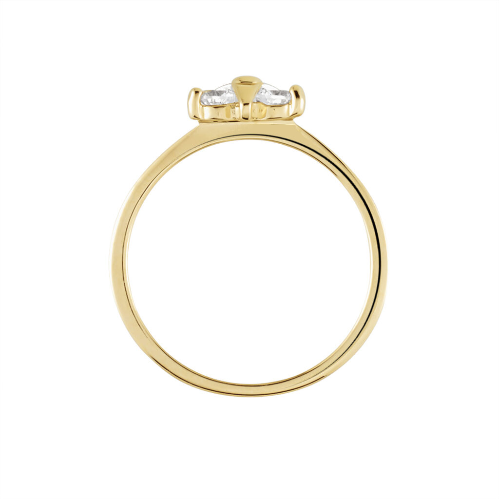 Bague Plaqué Or Jacinth Oxyde De Zirconium
