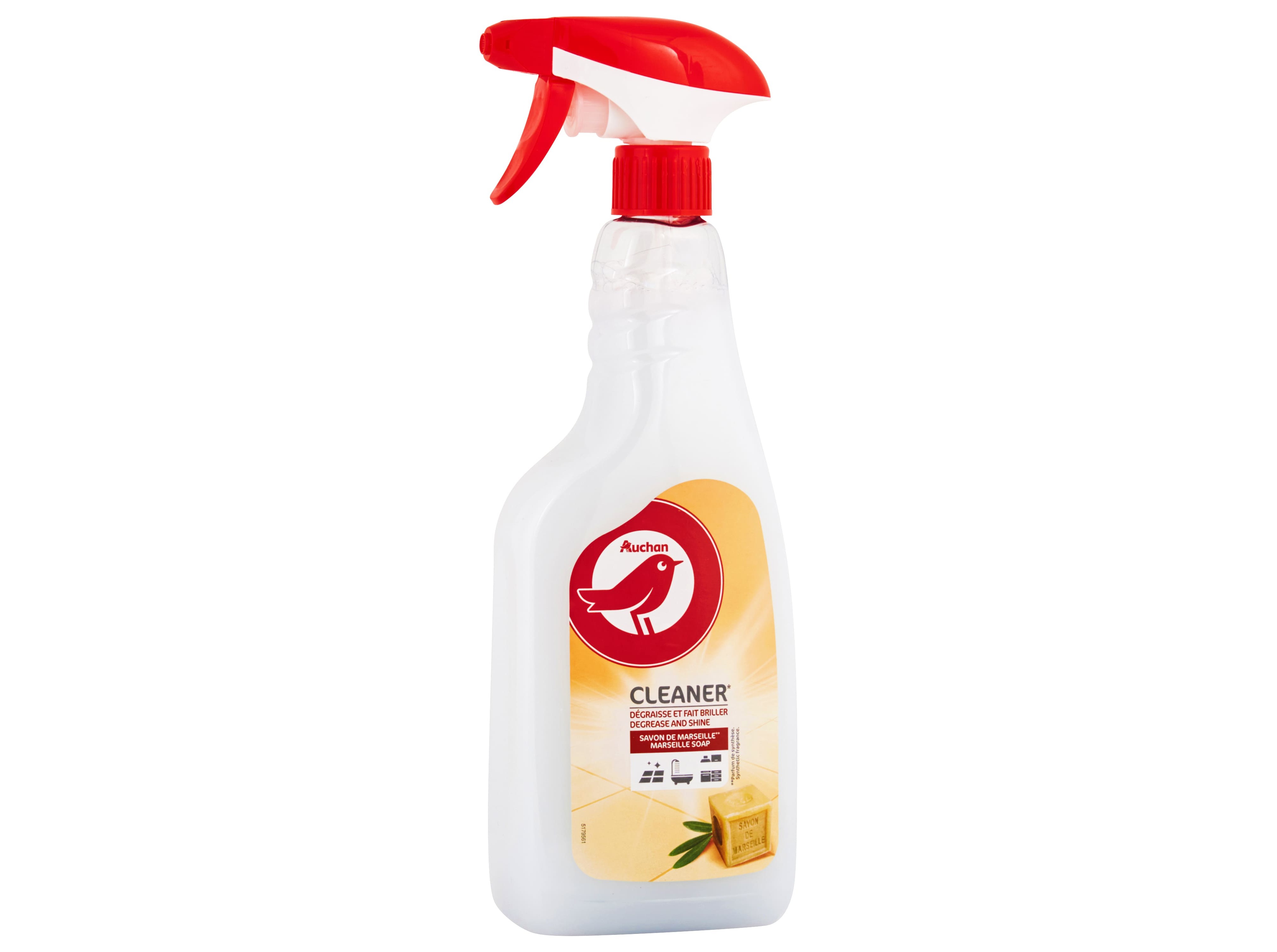 SPRAY AUCHAN DESENGORDURANTE MULTISUPERFÍCIES SABÃO MARSELHA 750ML