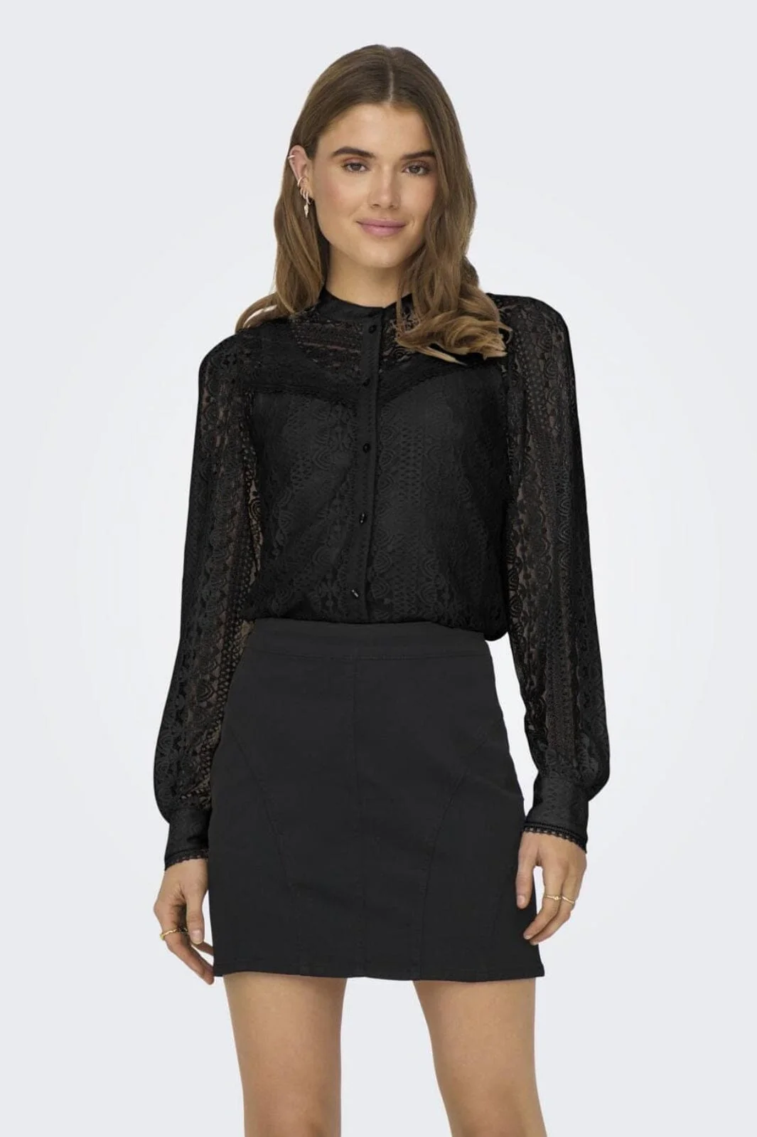 Only Onlreba Lace L/S Shirt 4107422 black