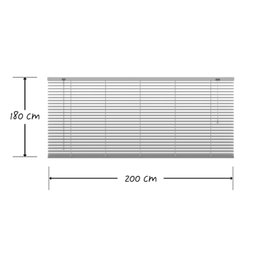 KARWEI aluminium jaloezie 16 mm zilver (kleurnr. 221) 200x180 cm (bxh)