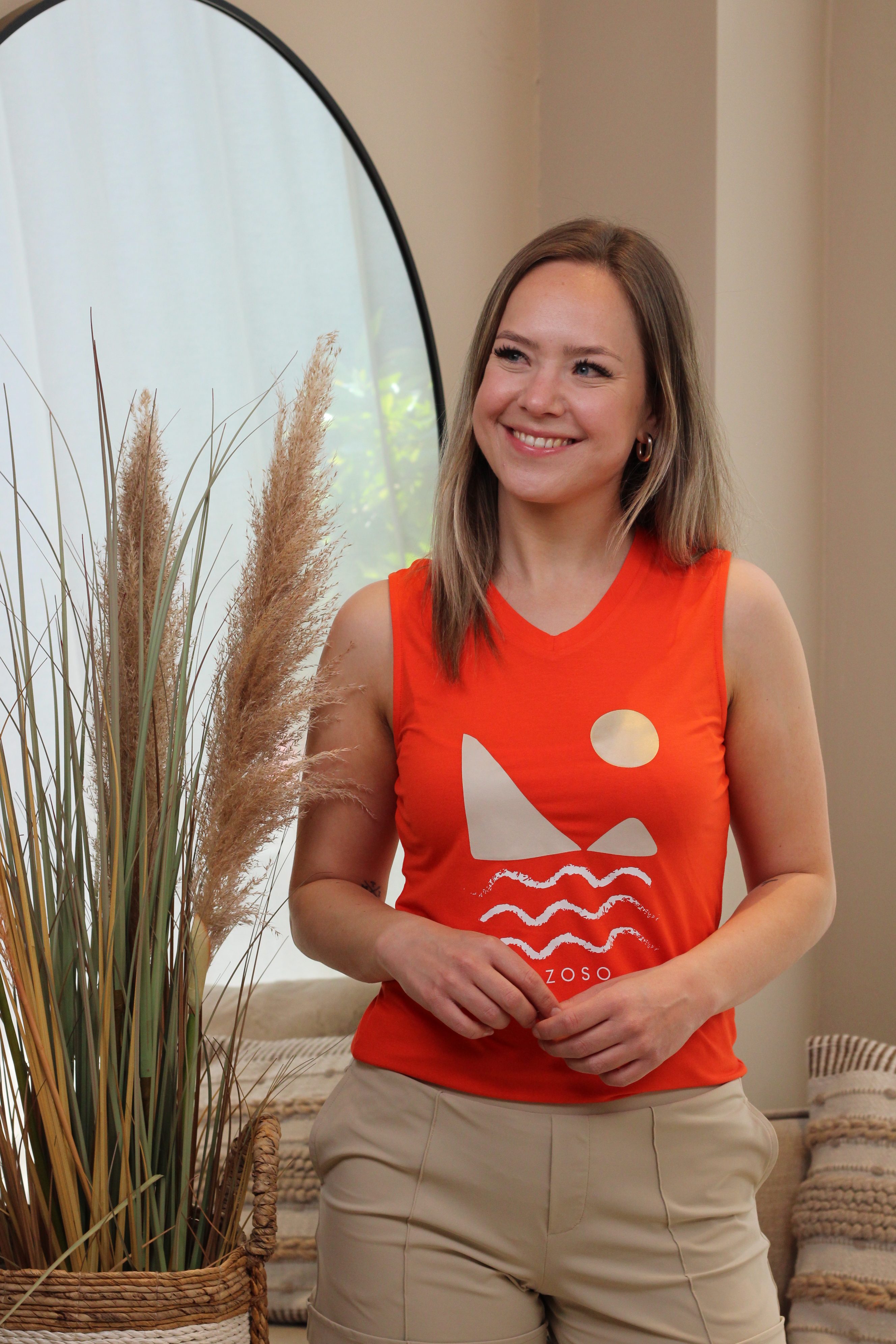 Zoso - Kontiki Printed Top - Orange