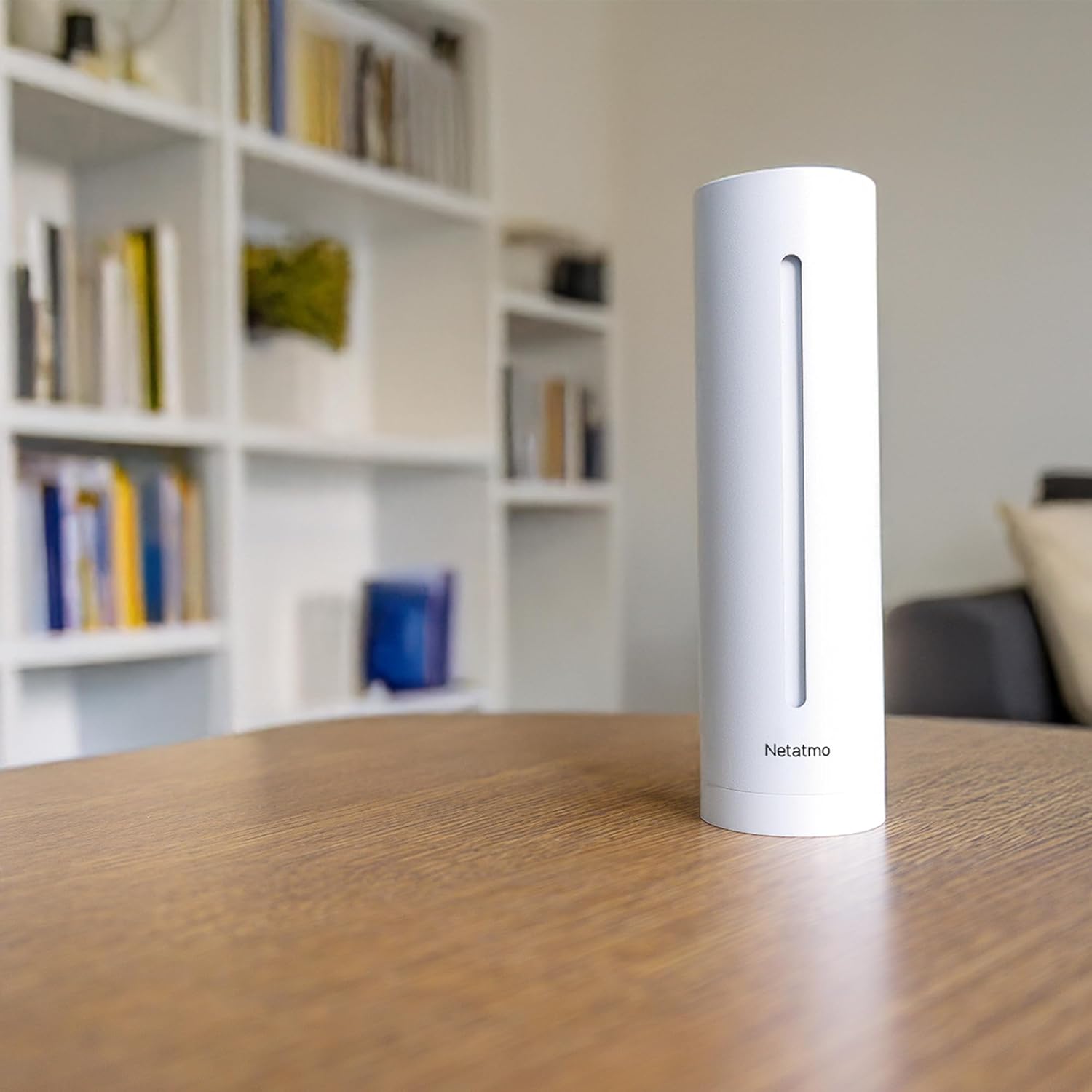 Netatmo Smarter Raumluftsensor für Innenräume, CO2-Sensor, Temperatur, Luftfeuchtigkeit, Geräusch - Haussteuerung, Gesundes Raumklima, Automatische Alarme - Weiß - Limitierte Auflage - NHC-EC