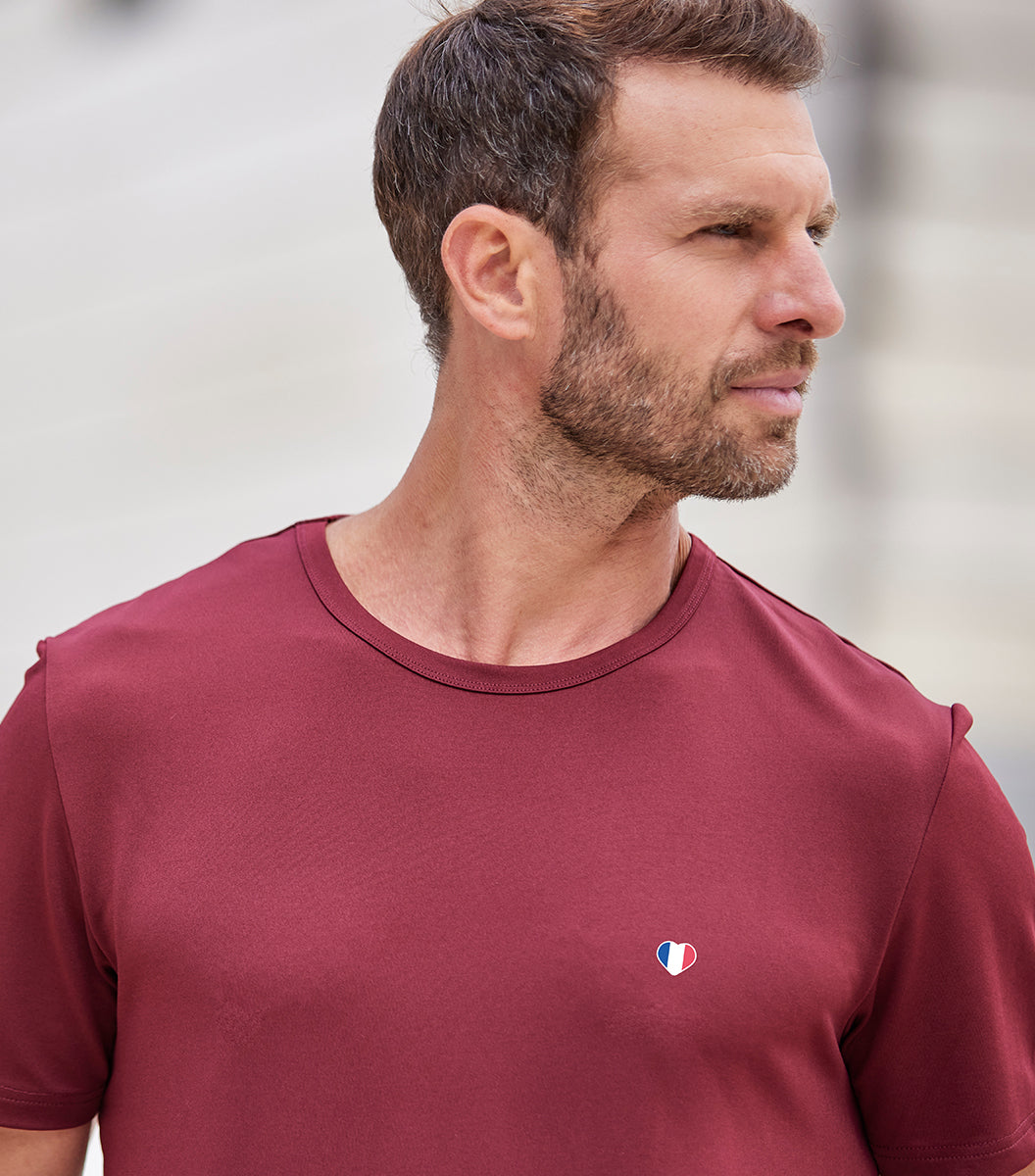 T-shirt Homme Sport Bordeaux - Iconique
