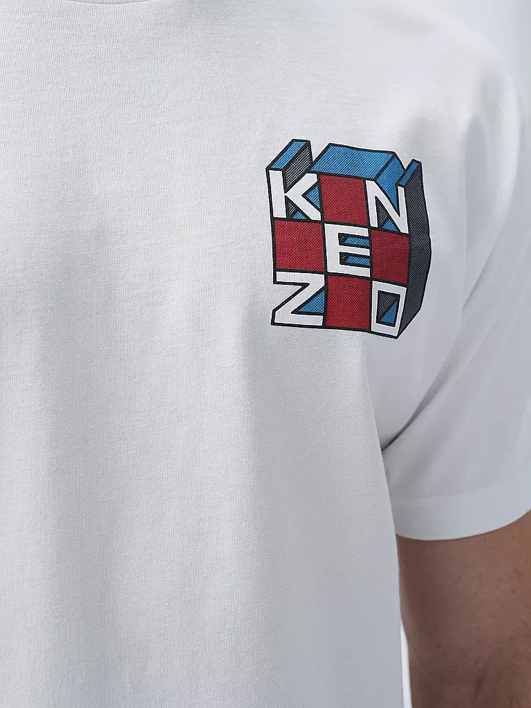 KENZO T-Shirt KUBE weiss