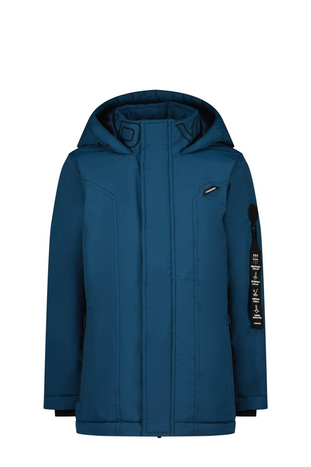 Vingino gewatteerde winterjas Tobie donkerblauw