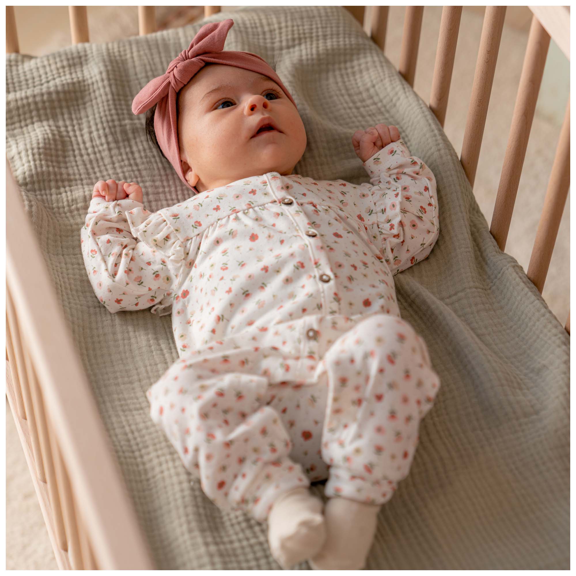 Prénatal newborn boxpakje lange mouwen bloemen roze