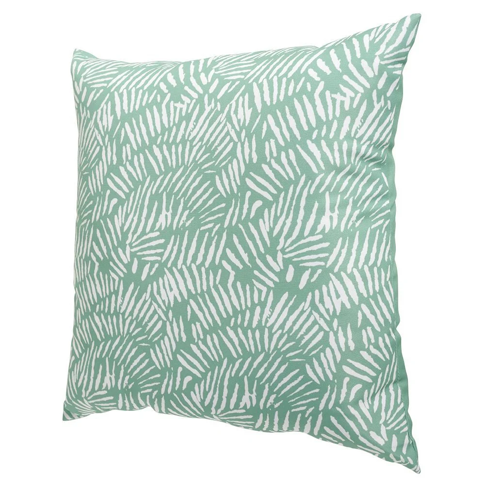Coussin de jardin carré imprimé vert