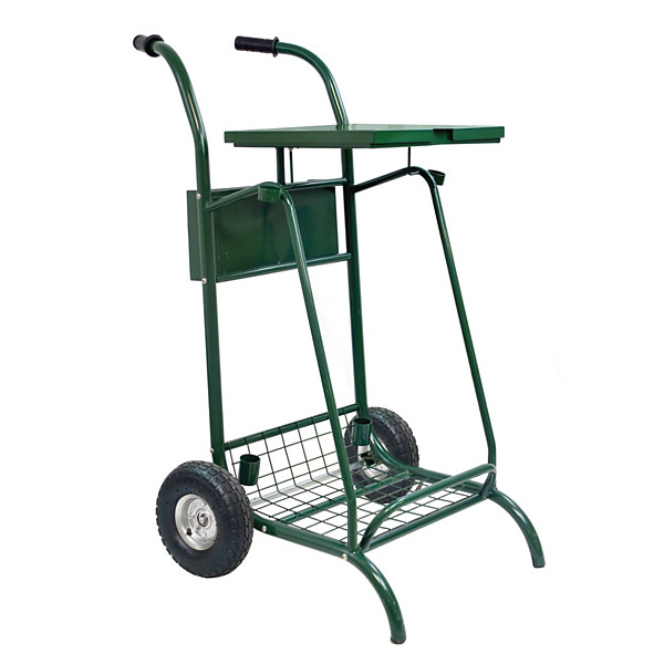 Chariot voirie avec couvercle 2*110l mobisac. Roues pneu.. Vert mousse 6005