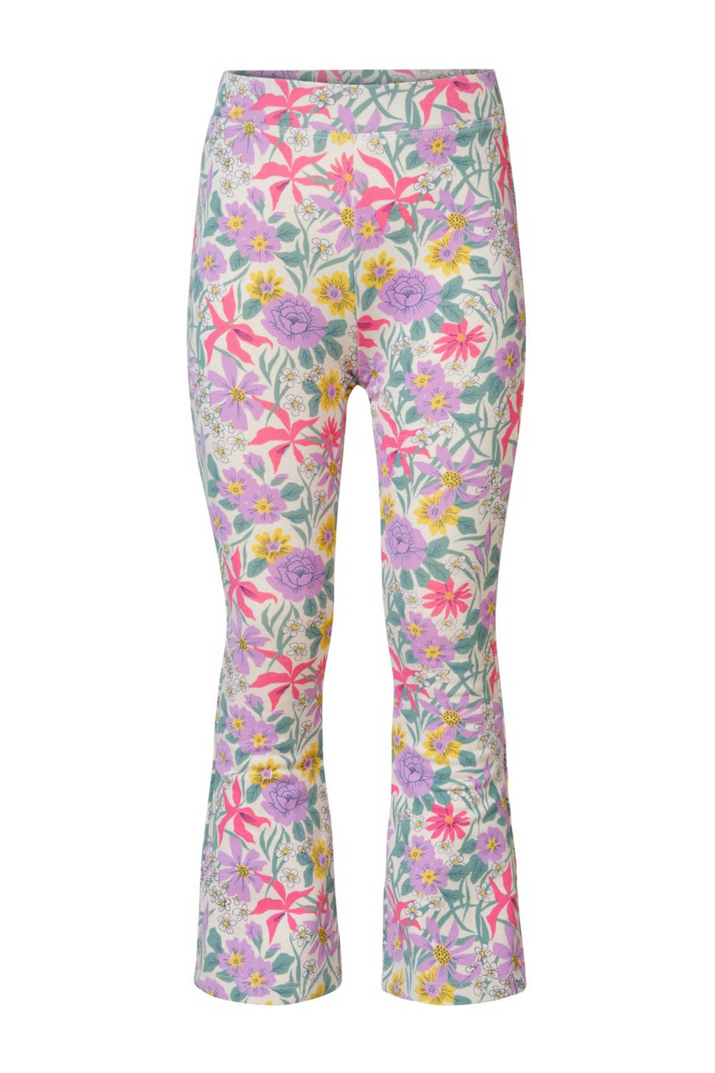 Noppies flared legging Elwood roze/groen/geel