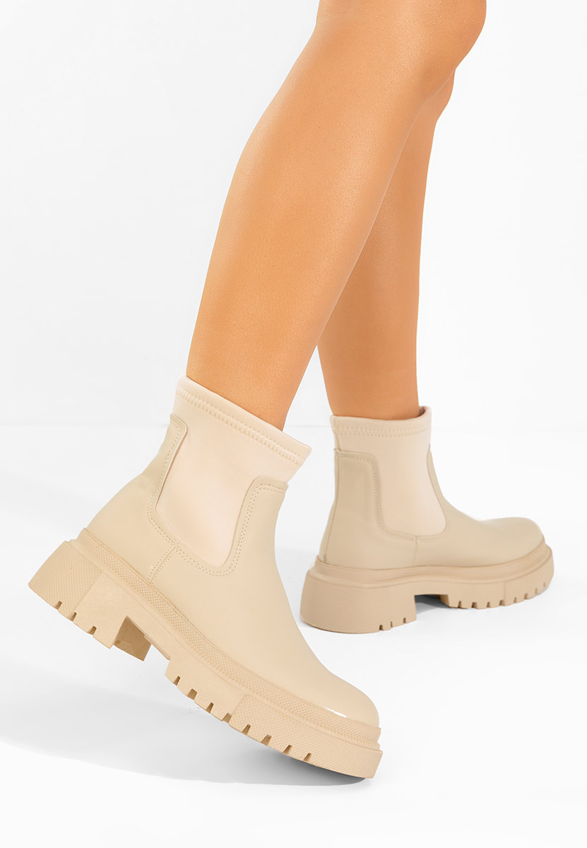 Bottines femme beige Delinia