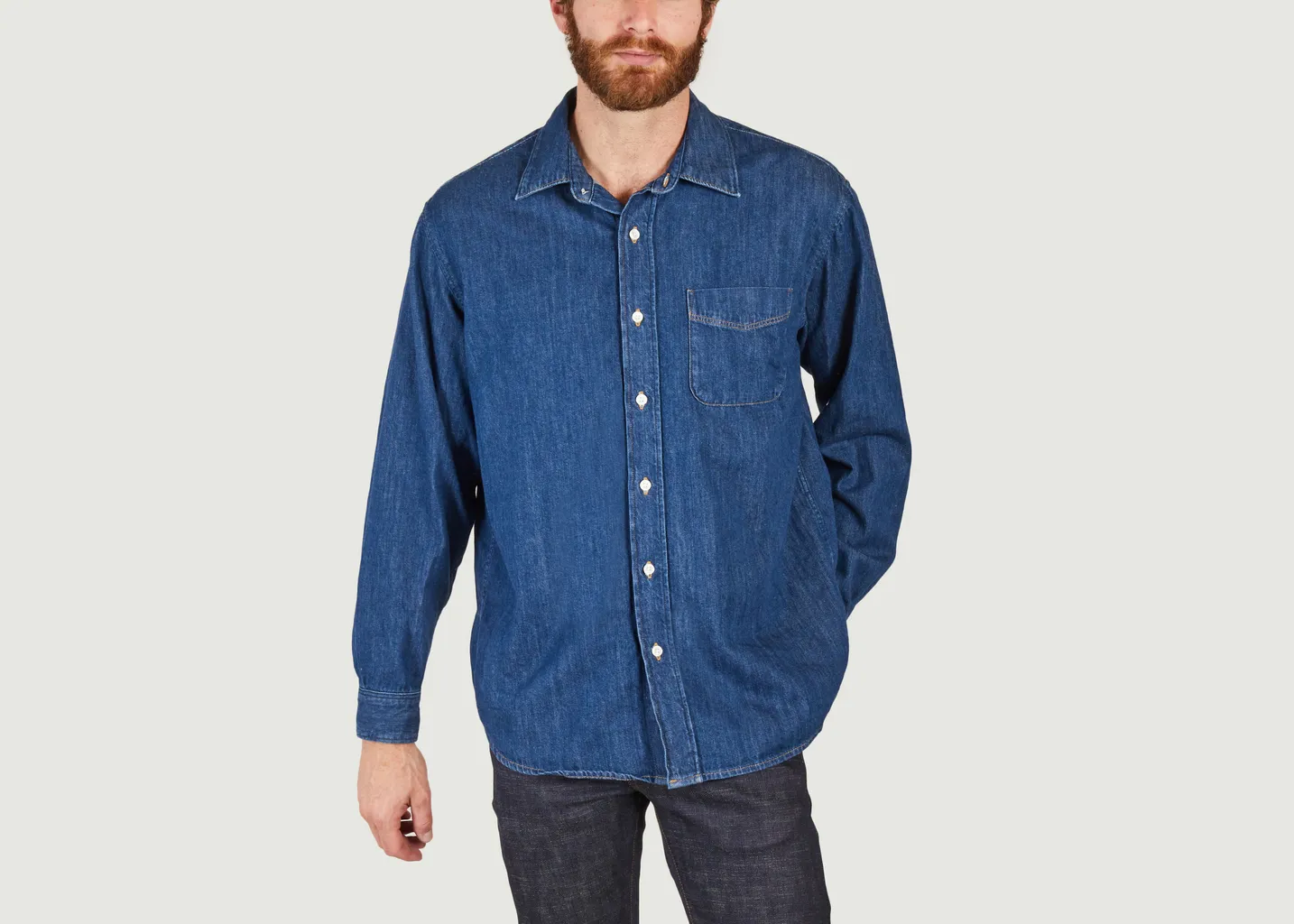 Chemise Filip Casual Some Kind Of Blue Nudie Jeans