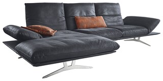 KOINOR Ecksofa FRANCIS L-II India Leder irongrau