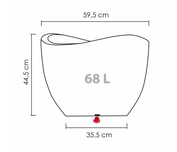 Scheurich Kunststoff-Topf Wave Globe, rund,