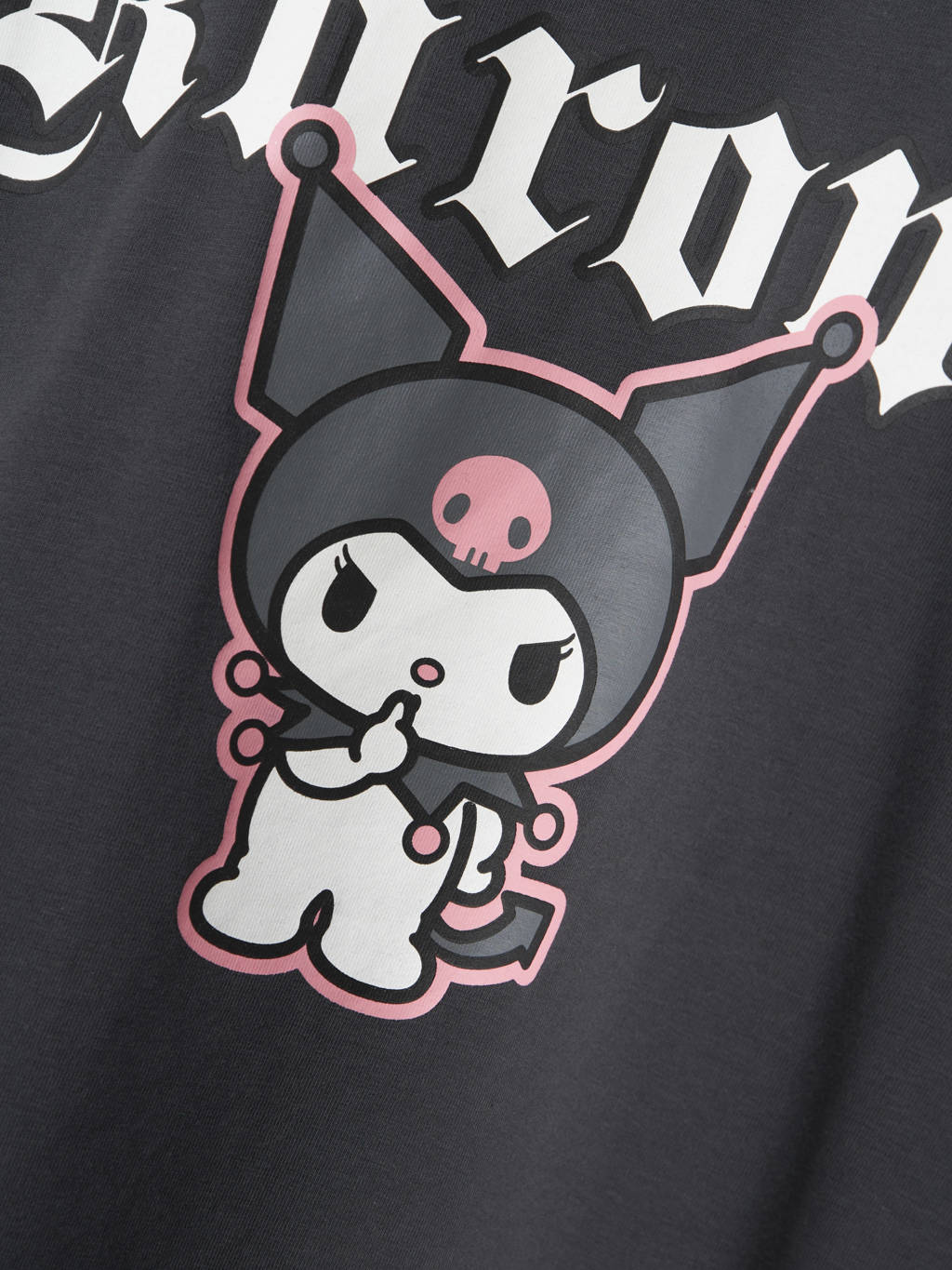 NAME IT T-shirt Kuromi antraciet