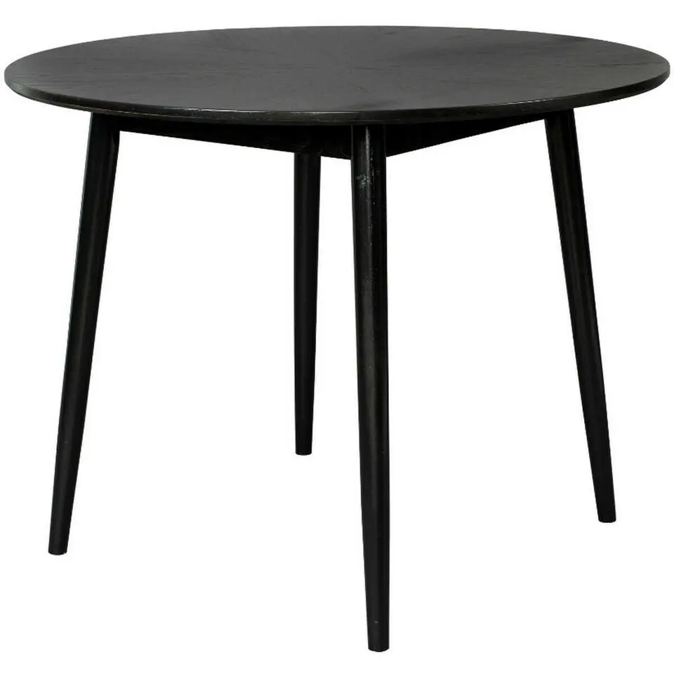 Housecraft Fabio Eettafel Rond Hout 120 cm Zwart