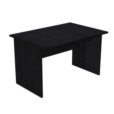 Bureau droit Trend - L120 - Pieds panneaux - plateau imitation frêne noir