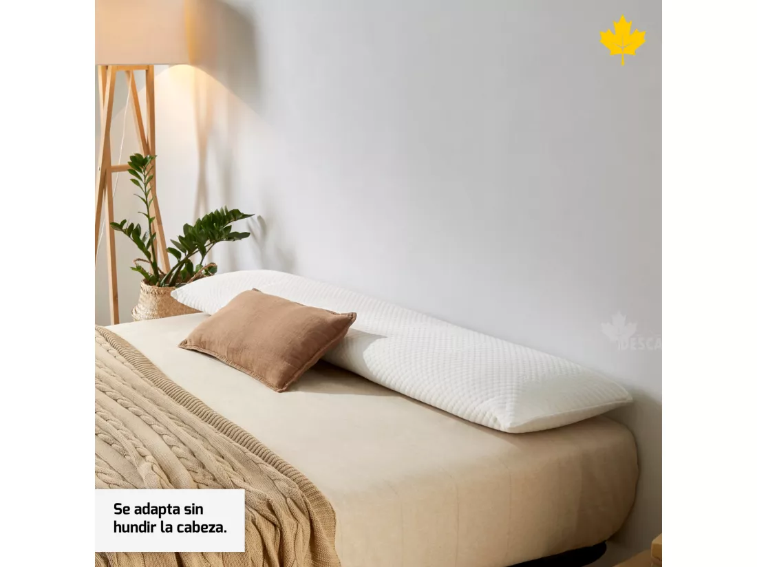 Oreiller ergonomique en mousse à mémoire de forme | 90 cm | Effet nuage | soulage les tensions | Double couverture