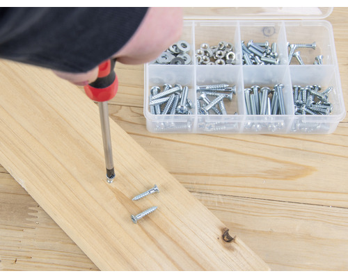 Huishoudelijke schroefassortiment, 150 stuks
