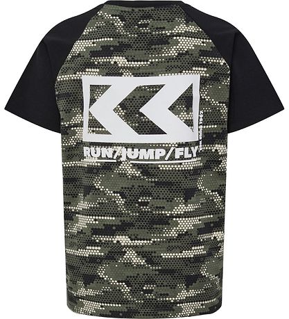 Hummel T-Shirt - hmlFSK Flug - Grün/Schwarz