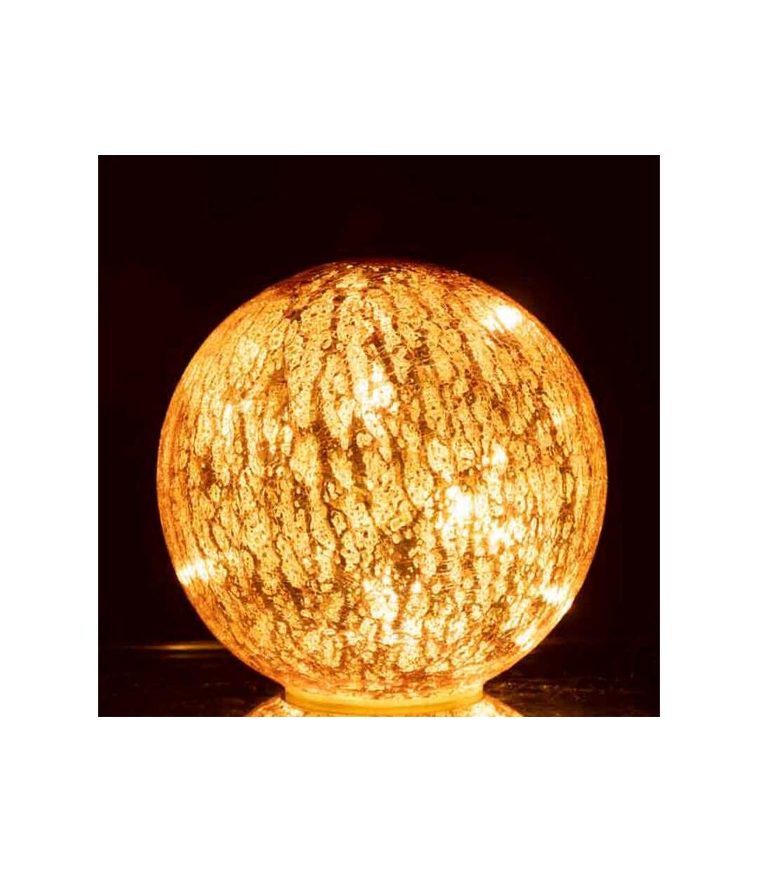 Paris Prix - Boule En Verre Led Déco sazo 15cm Rose