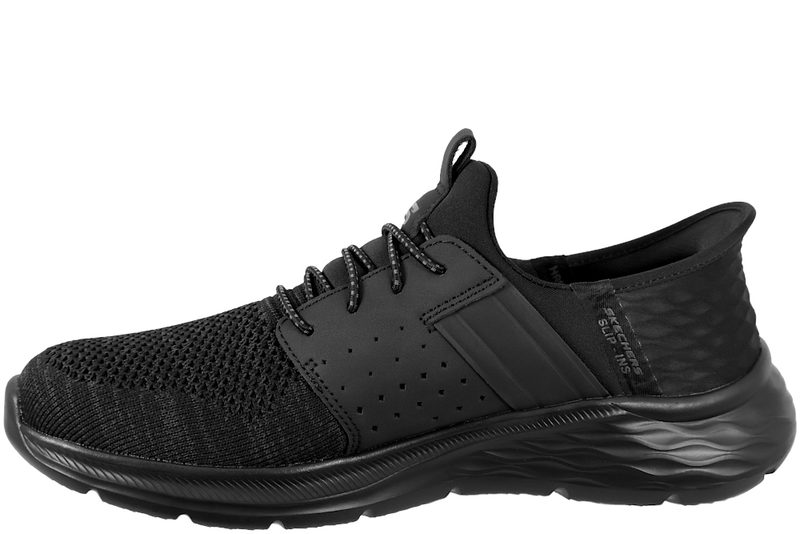 SKECHERS GARNER NEWICK BLACK SLIP-INS SNEAKER