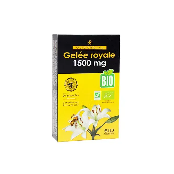 Geleia Real Oligoroyal Orgânica SID Nutrition 1500mg - 20 ampolas