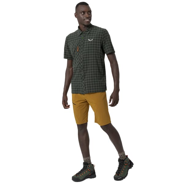 Chemise randonnée SALEWA PUEZ DRY M S/S SHIRT DARK OLIVE