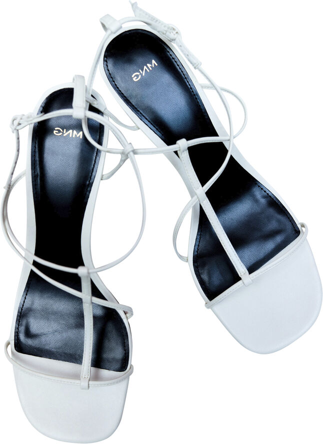 MANGO Criss-cross straps sandals White