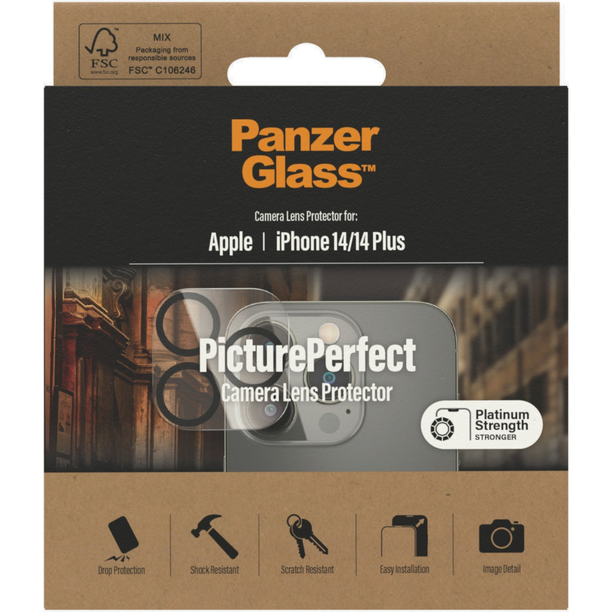 iPhone 14 / iPhone 14 Plus Kamera Objektiv Protector Vollschutz Panzer Glas (0399) - Transparent