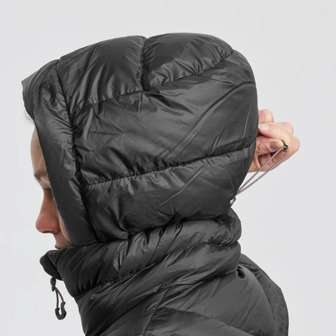 Decathlon Forclaz - Jaqueta puffer feminina com capuz Forclaz MT500