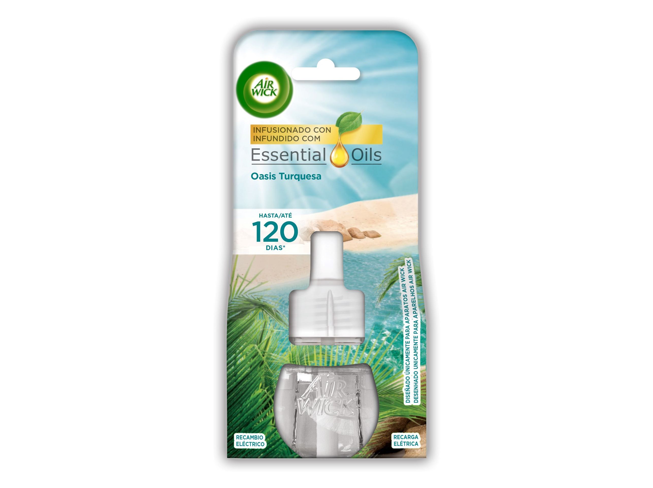 AMBIENTADOR AIRWICK ELÉTRICO RECARGA OASIS TURQUESA 19ML