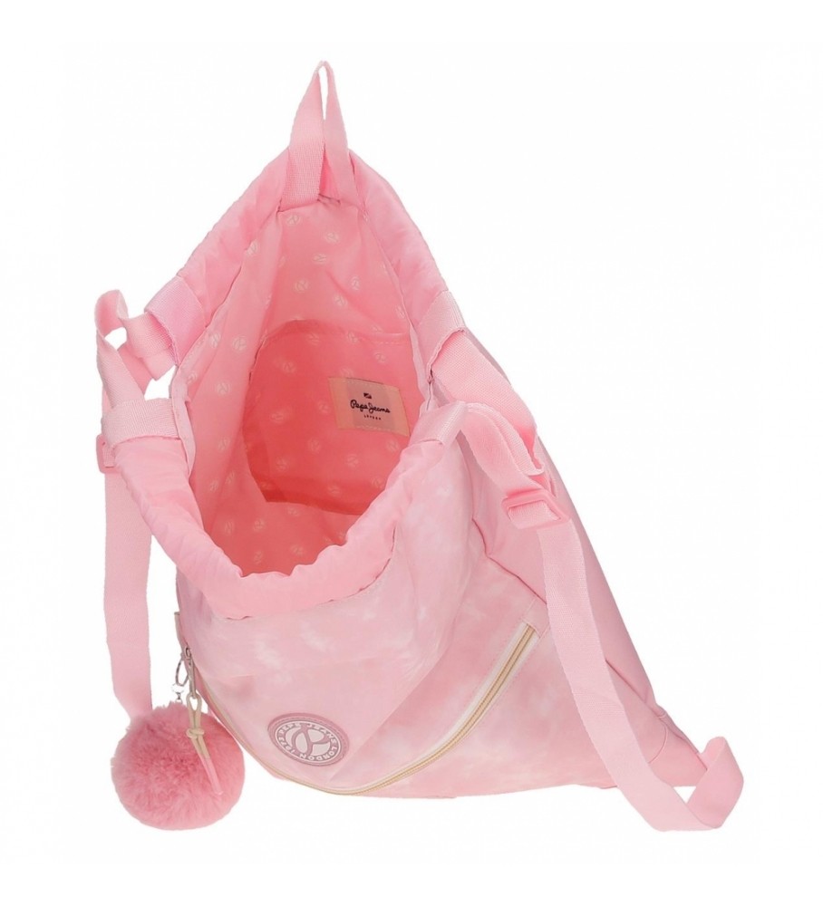 Mochila com cordão preta Pepe Jeans Holi