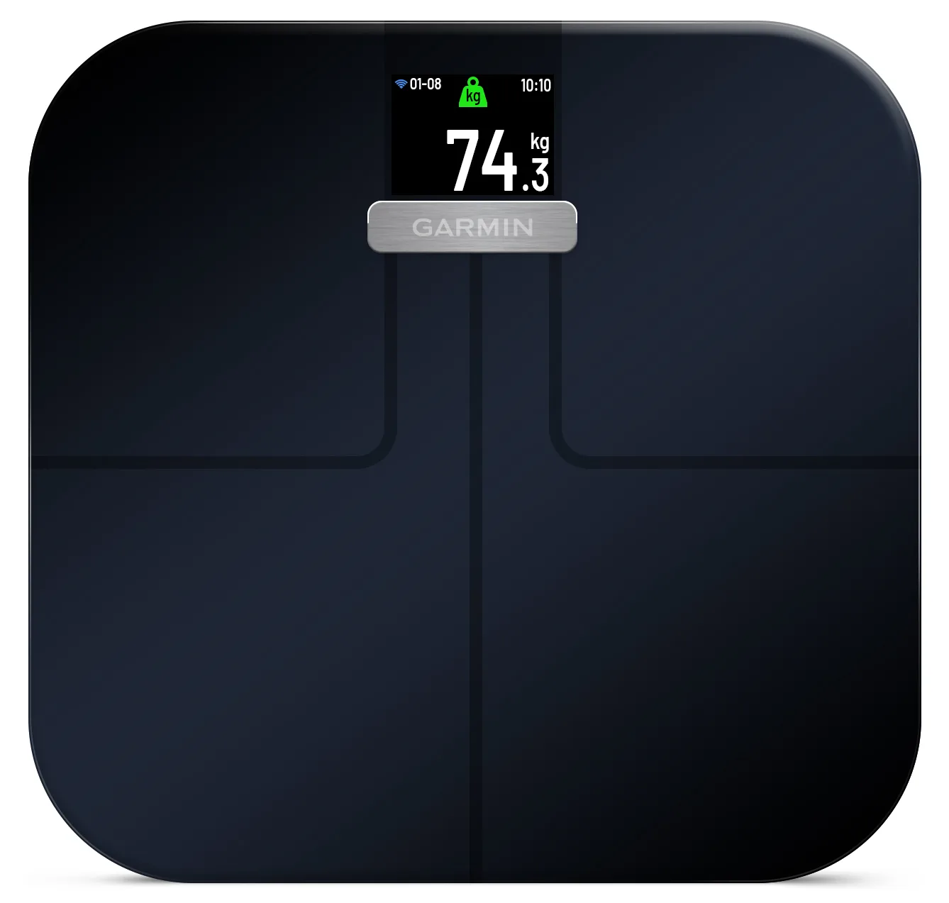 Garmin Index S2 Smart Scale, Intl, Black, 1 pack Black-Black